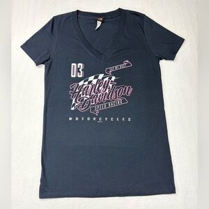 Harley Davidson T-Shirt Women's size Large Mountain Creek Dalton, GA EUC 30x19.5